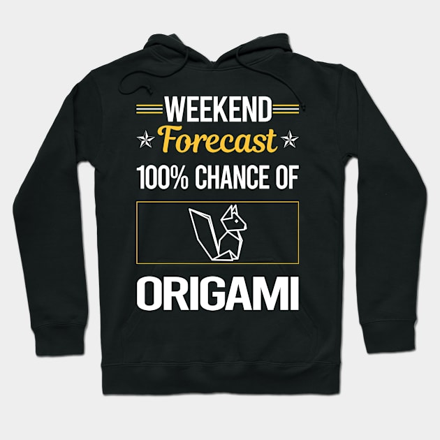 Funny Weekend Origami Hoodie by symptomovertake